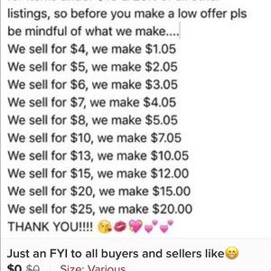 Just an FYI for all poshers